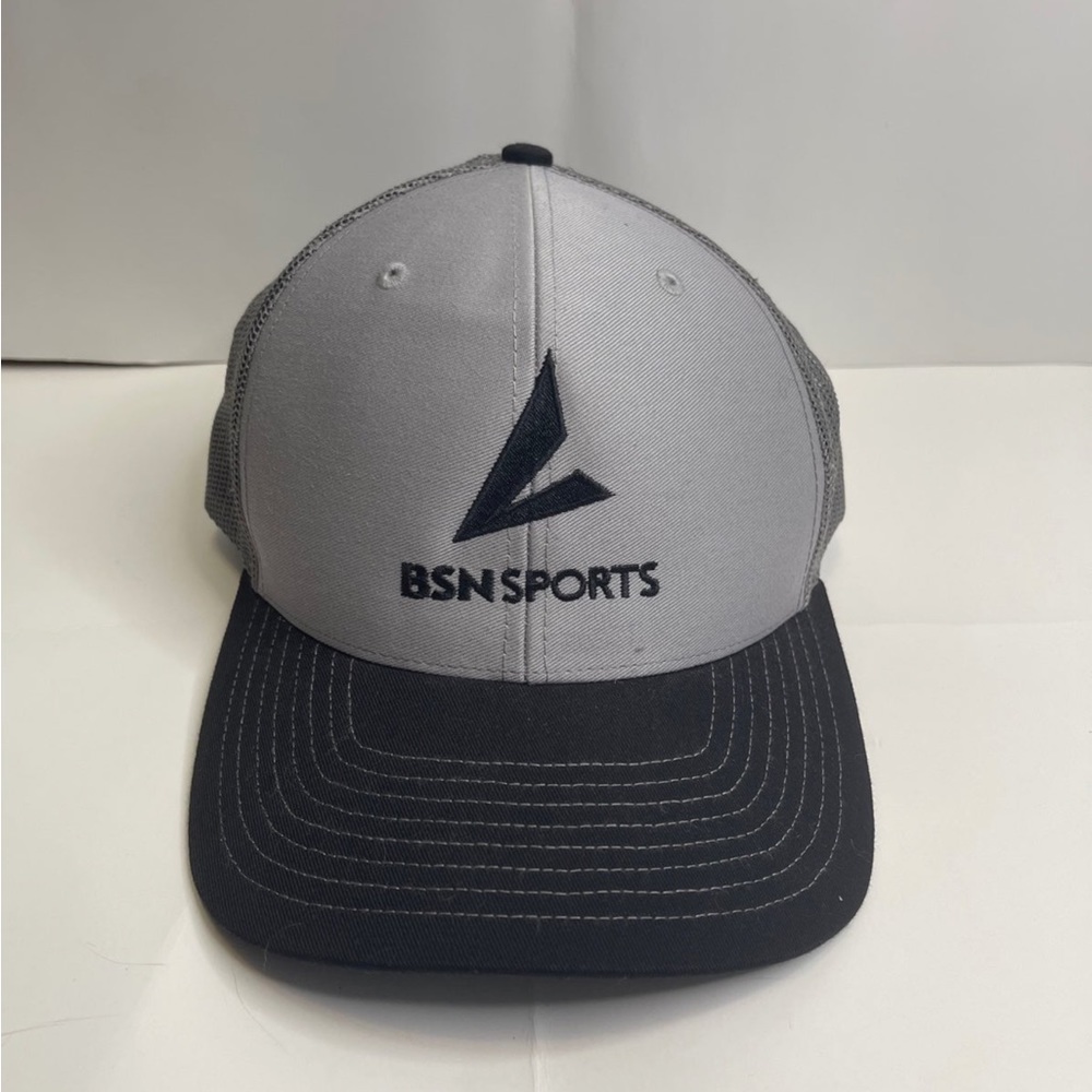Big Sky Sports Network Embroidered Gray BLK Mesh Back Snapback Trucker Cap Hat